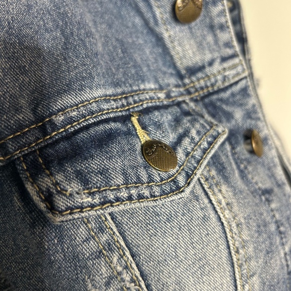 Free People Jacket - Denim with knit sleeves/hood - XS - Picture 16 of 17